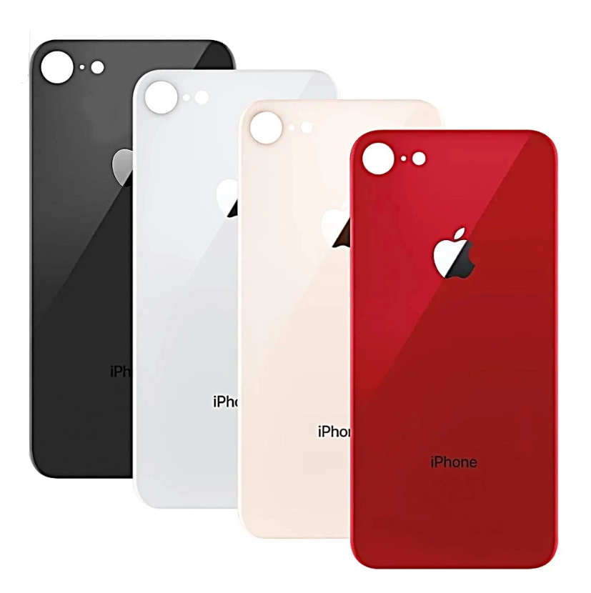 Tampa Traseira Vidro com Furo Maior Para iPhone 8